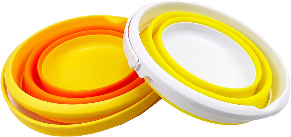SAMMART 5.5L (1.4 Gallon) Set of 2 Collapsible Plastic Bucket - Foldable Roun...