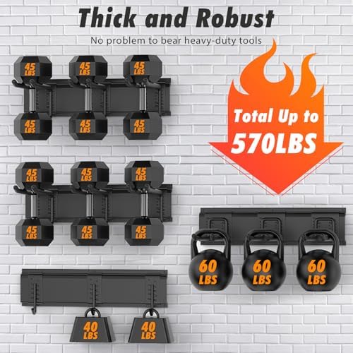 Housolution Garage Wall Organizer 64 Inch - 18Pack Carries 570 lbs