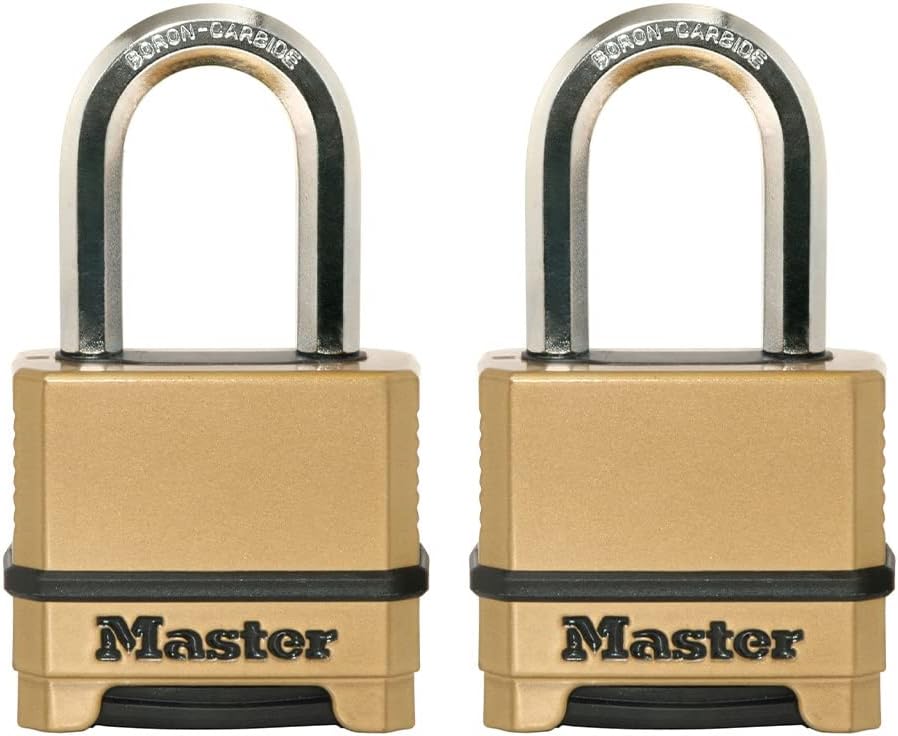 Master Lock Combination Padlock Heavy Duty Outdoor Lock 2-Pack M175LFEC2