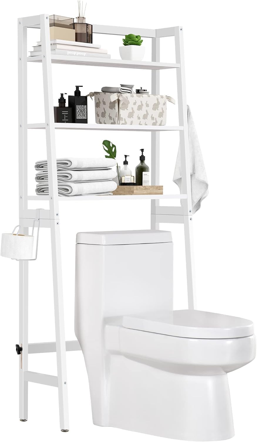 Over The Toilet Storage, Wooden 3-Tier Over-The-Toilet Rack Bathroom Space Sa...