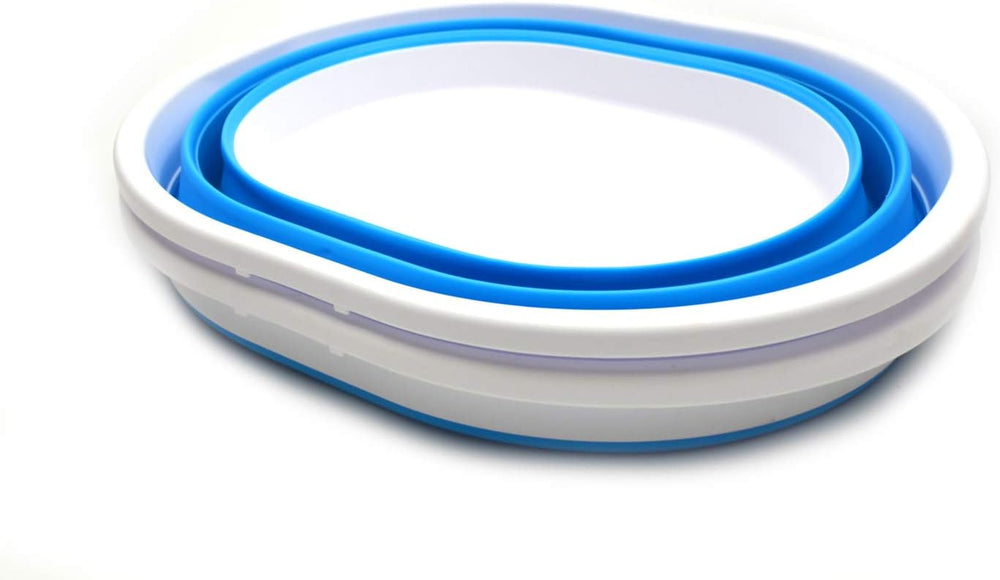 SAMMART 22L (5.8 gallon) Collapsible Plastic Laundry Basket - Oval Tub/Basket...