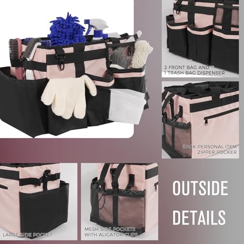SCAVATA Wearable Cleaning Caddy, Cleaning Caddy Supplies Organizer with Handl...