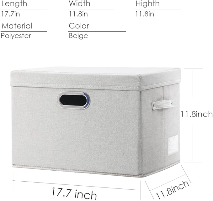 PRANDOM Large Collapsible Storage Bins