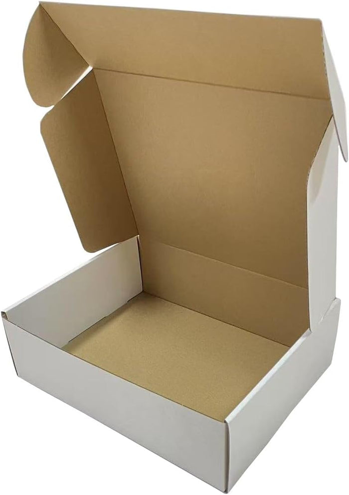 Rongyangtong13x10x4 Shipping Boxes Set of 18, White Small Corrugated Cardboard Box, Mailer Box