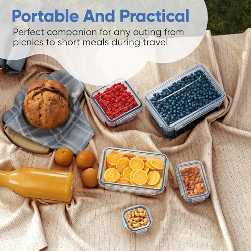Chefs Path 48 Piece BPA-Free Plastic Food Storage Container Set with 24 Conta...