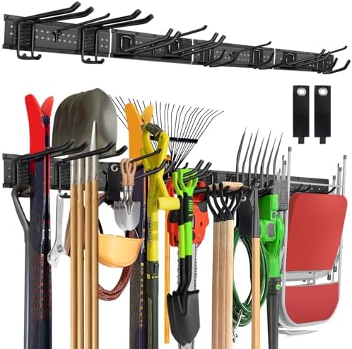 Garage Tool Organizer Wall Mount, 64in Tool Rack, 560LBS Capacity