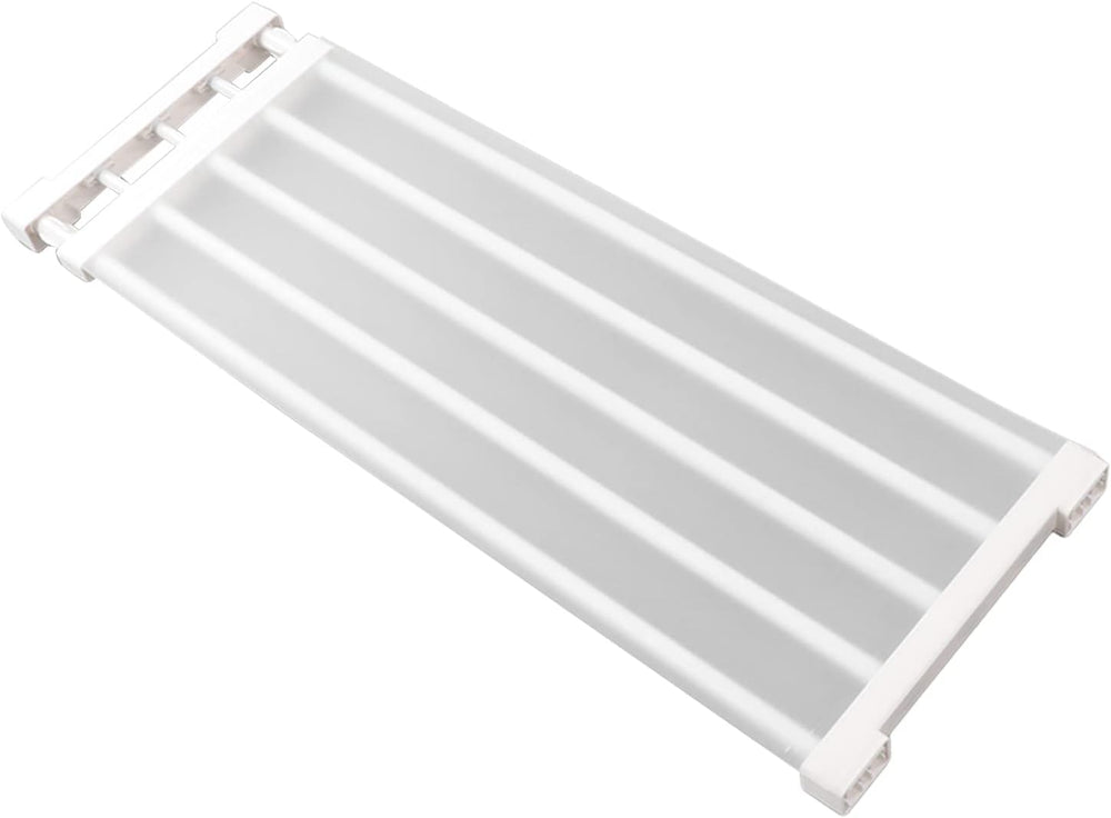 Expandable Closet Shelf, 20kg/44lb Load Adjustable Tension Rod Shelf Steel Tu...