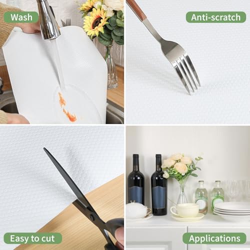 Shelf Liners 24 inch x 20 ft Shelf Liners for Kitchen cabinets nonstick Shelf...