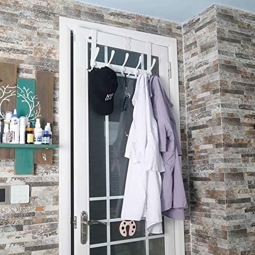 Dseap Over The Door Hook Hanger - Fits 1 3/8" to 1 3/4" Standard Do...