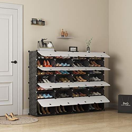 KOUSI Portable Shoe Rack Organizer 64 Pair Tower Shelf Storage Cabinet Stand ...