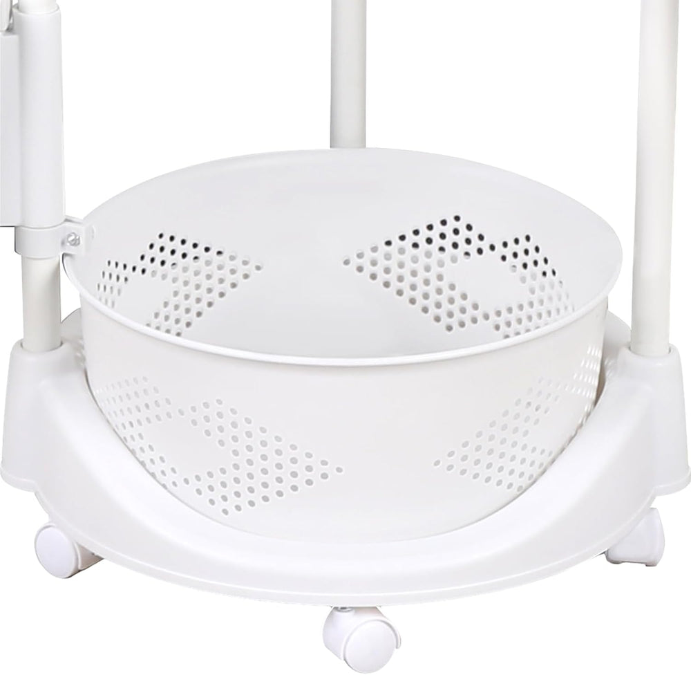 Rotating Storage Rack, 5-Tier Rotating Fruit Basket Racks For Kitchen, Movabl...