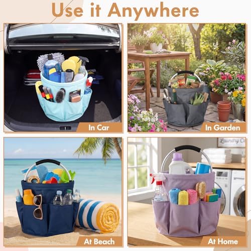LemonRoad 10 Pack Cleaning Caddy with Handle Bulk 17L Collapsible Cleaning Su...