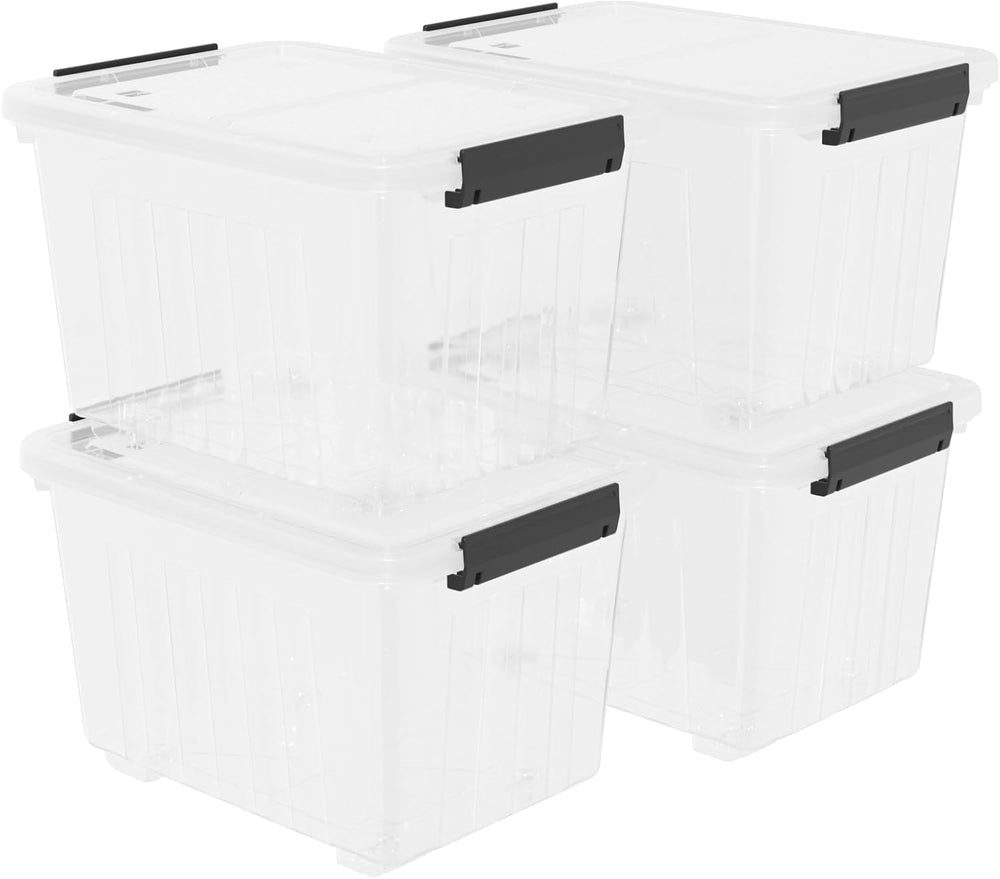 30 Quart Plastic Clear Storage Bin