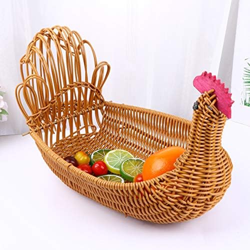 Sewroro Wicker Baskets for Storage Woven Basket Organizer Thanksgiving Servin...