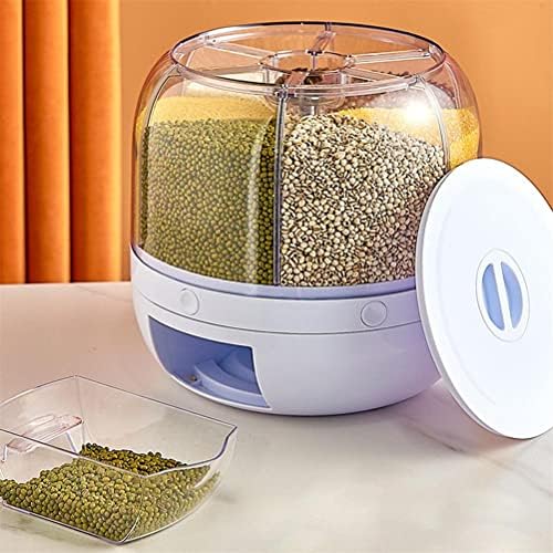Dry Grain & Rice Storage Container - 12L Separate Rice Bucket Cereal Disp...