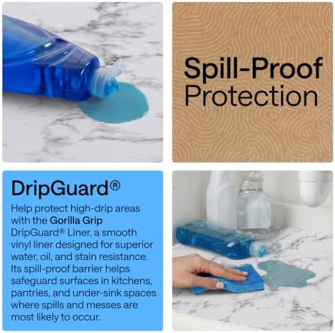 GORILLA GRIP Shelf Liner, Kitchen Drawer Protector, 12x240 Marble