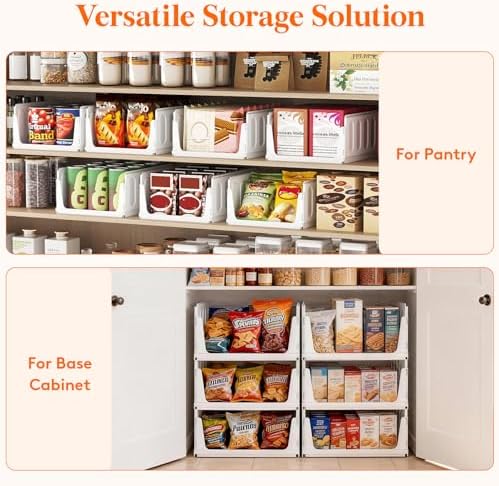 Lifewit 6 Pack Stacking Closet Organizers Shelf for Clothes 14" Depth