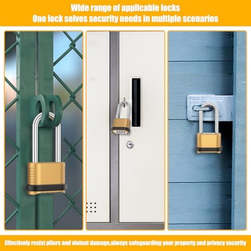 Combination Lock, 4-Digit Weatherproof Padlock 105mm, 8 Pack