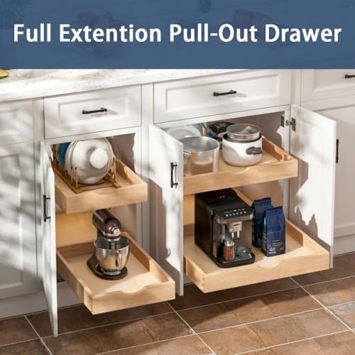 Pull Out Cabinet Drawers - 6x2 Size Options (12-23'W,18-21'D), Pre-As...