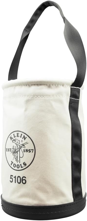 Klein Tools 5106 Storage Bucket, Canvas Tool Bucket, 9-Inch Diameter, 14-Inch...