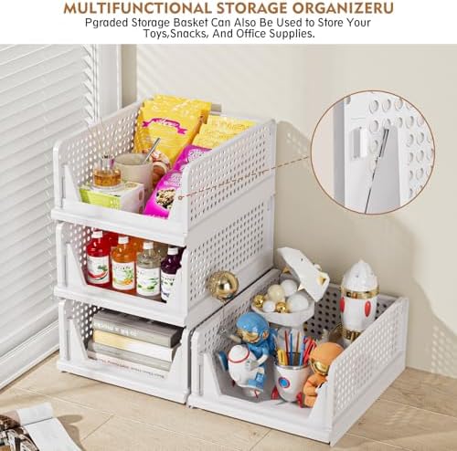 5 Pack Closet Organizer Basket, Closet Organizers and Storage, Yellow
