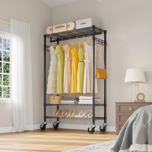 VIPEK R3 Rolling Clothes Rack Heavy Duty Portable Closet for Hanging Cloth