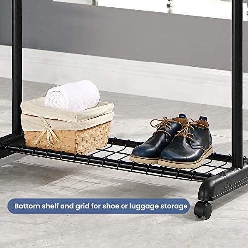 LiaMeE Adjustable Clothing Rack for Hanging Clothes, Heavy Duty Garment Rack ...