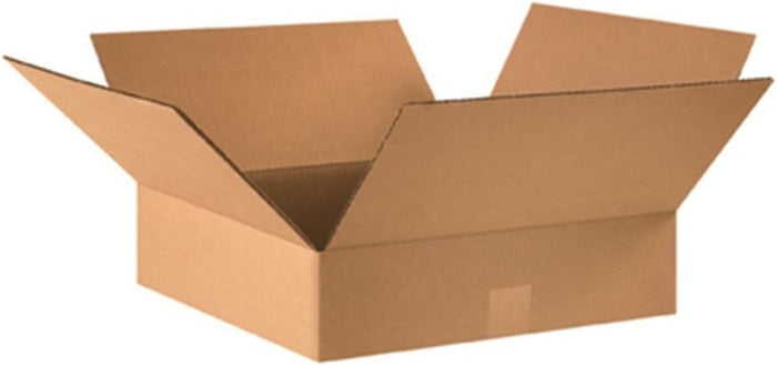BOX USA Shipping Boxes Flat 16"L x 16"W x 4"H 25-Pack - Corrugated Cardboard Box for Moving, Mailing, Packing, Packaging and Storage