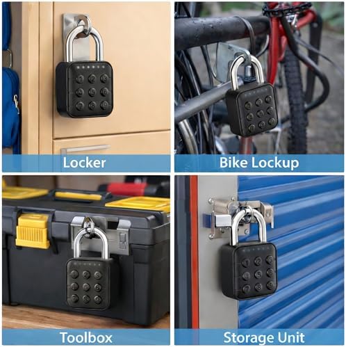 Combination Padlock, 2 Pack, Black