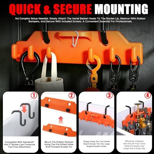 Rogierra Lineman Tool Board Bucket Truck Hook Organizer Bucket Truck Accessor...