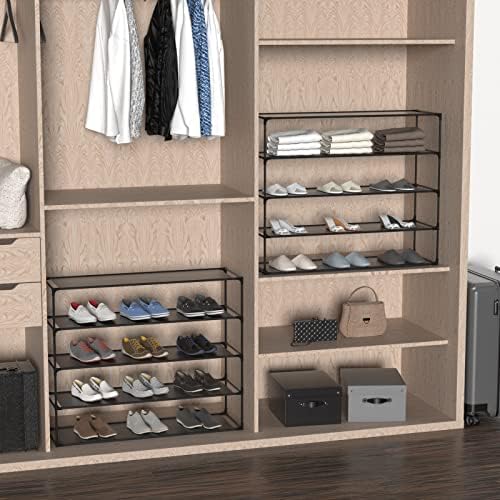 Jerry & Maggie 5 Tier Fabric Shoe Rack, 39 in W x 11 in D x 29 in H, Wate...