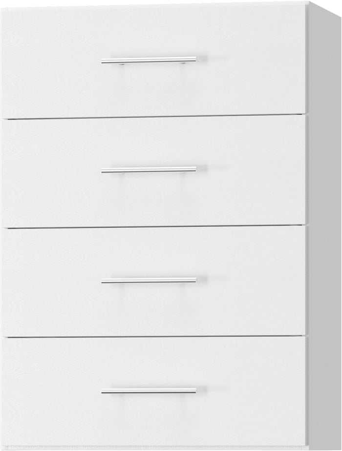 19.5" Wide 4 Drawer Tower Modular Closet System, Closet Storage Organizer with 4 Drawers, White