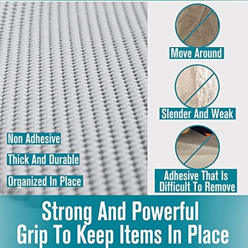 Drawer Shelf and Cabinet Liner, Thick Strong Grip, Non-Adhesive Liners Protec...
