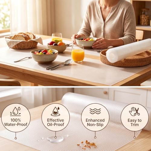 Shelf Drawer Liner for Kitchen Cabinet Non Adhesive 20 Inch Wide X 20 Ft