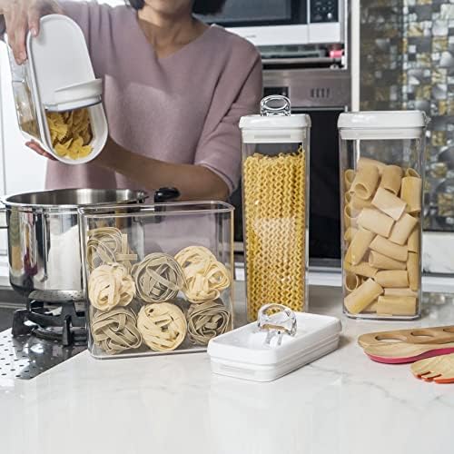 Felli Flip Tite TALL Storage Container with Lid 4" Air Tight Easy Open R...
