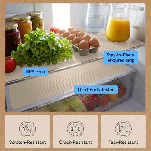 GORILLA GRIP Shelf Liner, Non-Adhesive Cabinet Liners, 20"x30' Beige