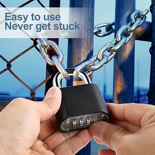DELSWIN Heavy-Duty Combination Padlock Locker Lock - 4 Digit Combination Lock...