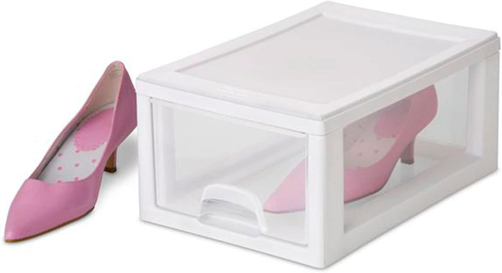 Sterilite Stacking Drawer Storage Organizer for Clothes, 6 Quart, 6-Pack