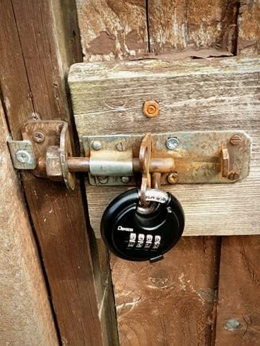 DAYGOS Combination Disc Padlocks for Outdoor - Heavy Duty 4 Digit Code Lock, ...