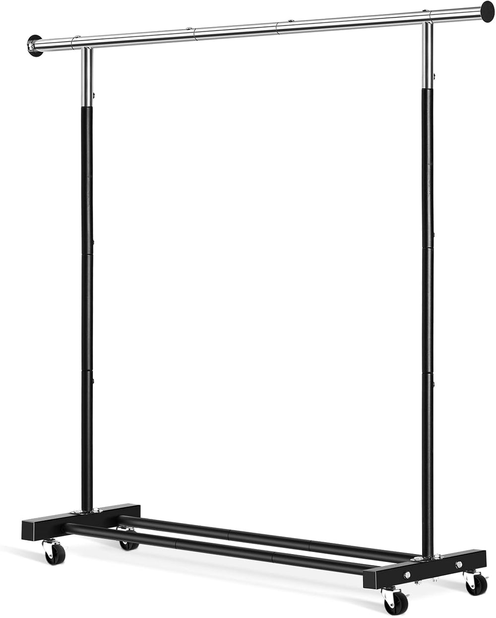 VICERII Clothing Rack, 55.51 Inch Heavy Duty Clothes Rack Rolling Garment Rac...