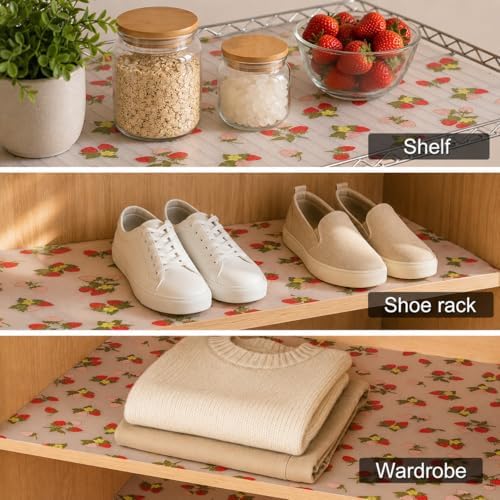 Cooyes Shelf Liner for Kitchen Cabinets Waterproof, 17.5"x240" Stra...
