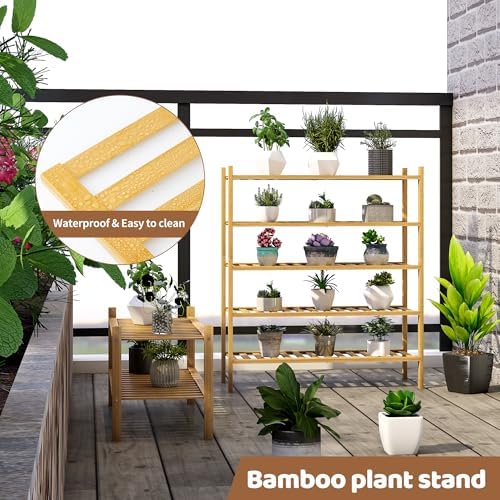 Bamboo Shoe Rack Stackable Storage Organizer for Unit Entryway Hallway and Cl...
