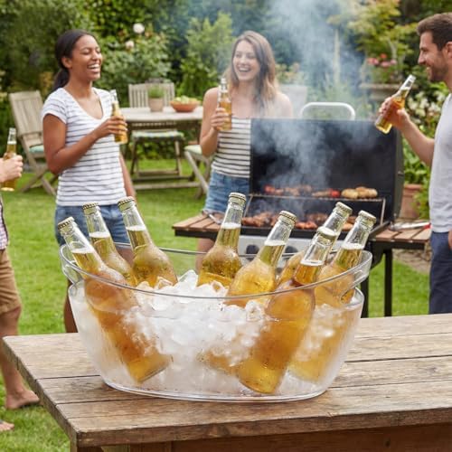 OBTANIM 2 Pack Clear Acrylic Ice Buckets Large Champagne Drink Cooler Storage...