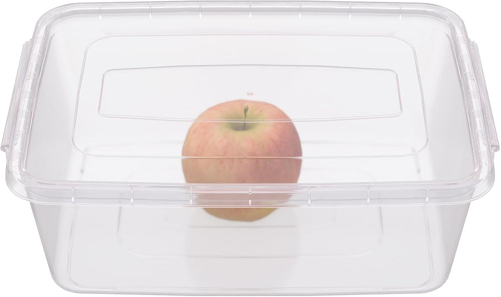 12 Packs Clear Storage Latching Boxes, 16 Quart Plastic Storage Latching Bin ...
