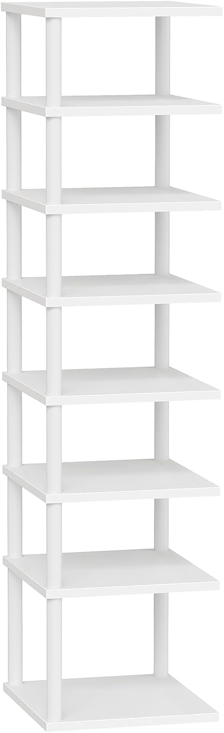 HOOBRO Vertical Shoe Rack, 8-Tier Narrow Shoe Shelf, Shoe Storage Organizer f...