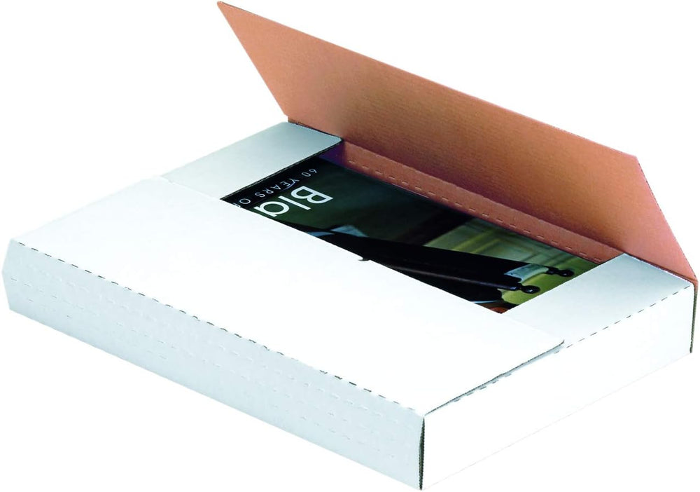 BOX USA White Easy-Fold Mailers 11.125x8.625x1, 50-Pack
