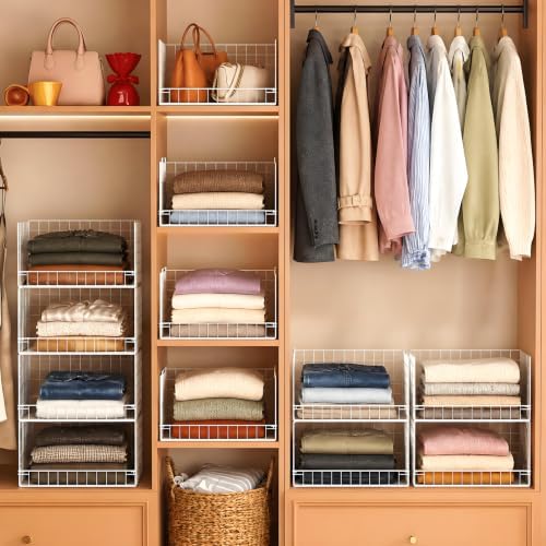 Stackable Closet Organizers and Storage, Closet Shelf Organizer System
