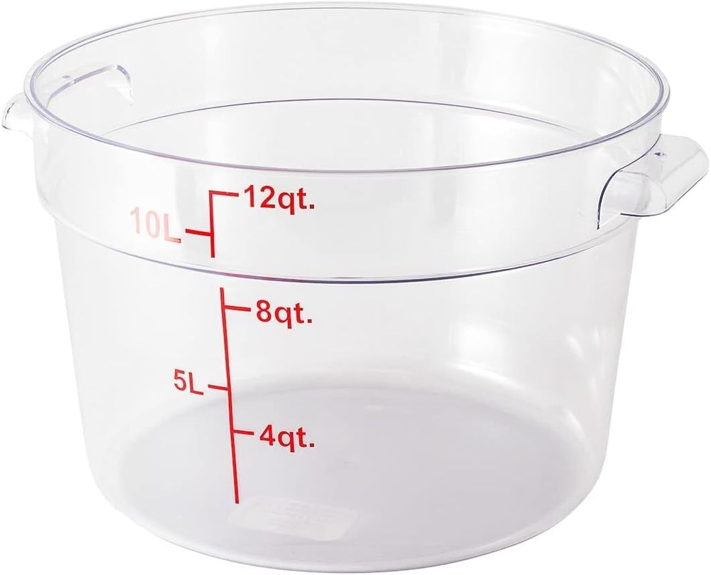 Soro Essentials- 12 Qt. Polycarbonate Round Food Storage Container with Gradu...