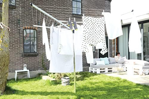 Brabantia Topspinner Outdoor 4 Arm Spinning Clothesline (164 ft/Ø 1.8") ...
