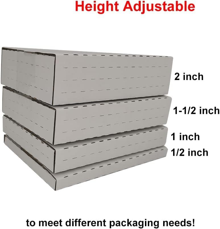 50 Pack Vinyl Record Mailer, 12.5x12.5x2" Deep Adjustable for 1-6 LPs